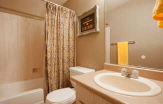 Bathroom & Bathroom Vanity at Zona Village Apartments in Tucson, AZ