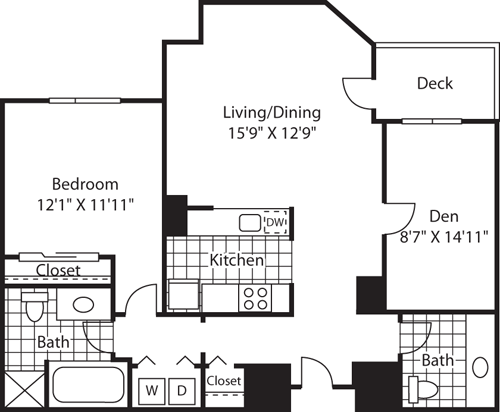 1 bed, 1 bath, 1,055 sqft, $3,933