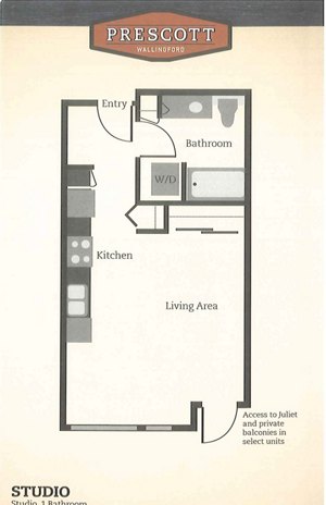 Studio, 1 bath, 470 sqft, $1,681