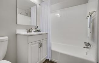 Bathroom With Bathtub at The District at Forestville Apartments, ZPM , Forestville, MD, 20747