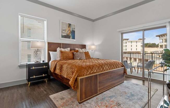 Bedroom with comfy bed at Reveal Skyline at La Cantera, Texas