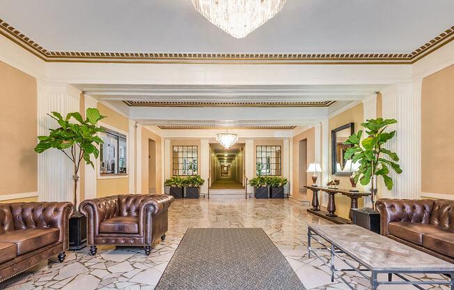 Building lobby at Chalfonte, Washington, Washington