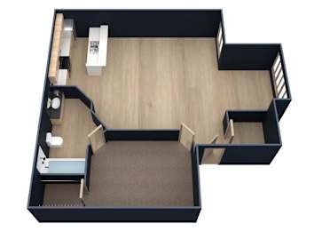 1 bed, 1 bath, 696 sqft, $1,344