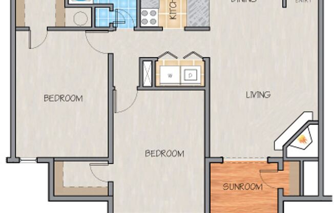 2 beds, 1 bath, 938 sqft, $1,285, Unit A104