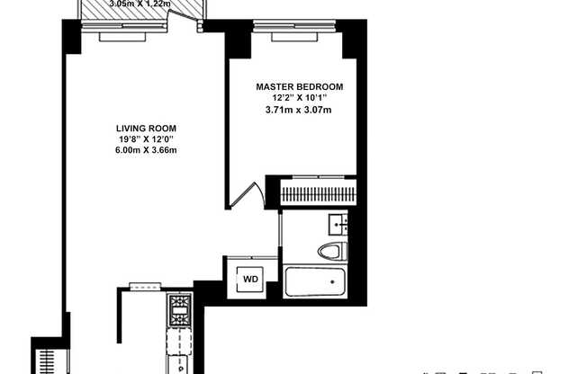 1 bed, 1 bath, $4,900, Unit 10M