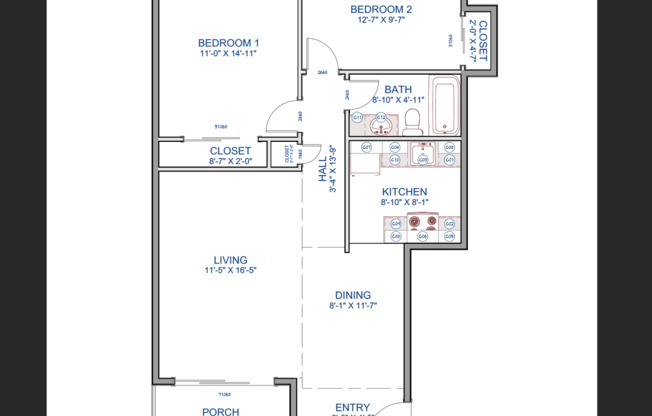 2 beds, 1 bath, 890 sqft, $1,175, Unit 829 S 2nd #4