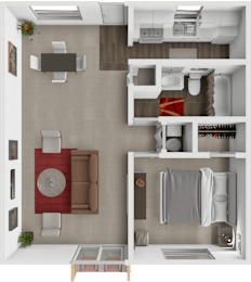 1 bed, 1 bath, 600 sqft, $785