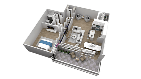 1 bed, 1 bath, 705 sqft, $1,728