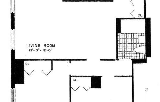 2 beds, 1 bath, $7,300, Unit 23F