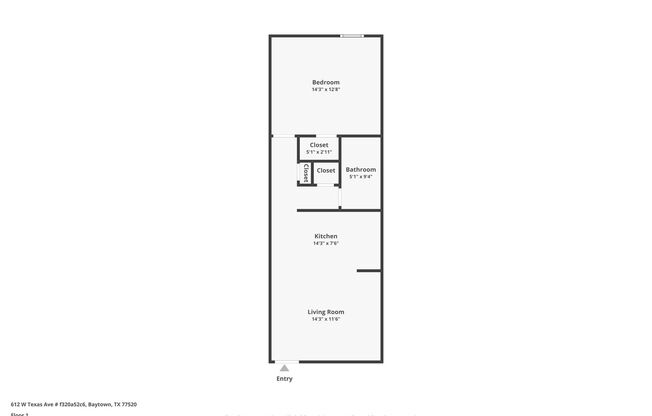 1 bed, 1 bath, 515 sqft, $975, Unit 205