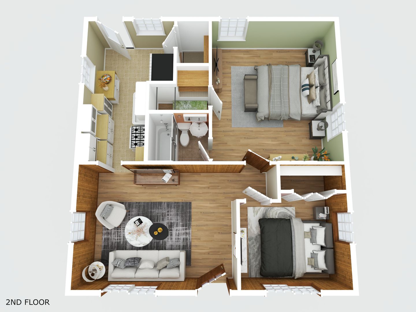 1 bed + office Bungalow
