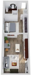 1 bed, 1 bath, 663 sqft, $1,650