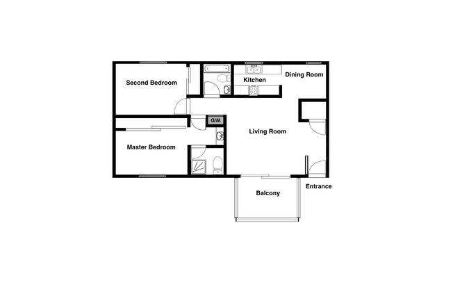 2 beds, 2 baths, 1,000 sqft, $3,192, Unit 205