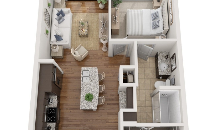 1 bed, 1 bath, 670 sqft, $1,286