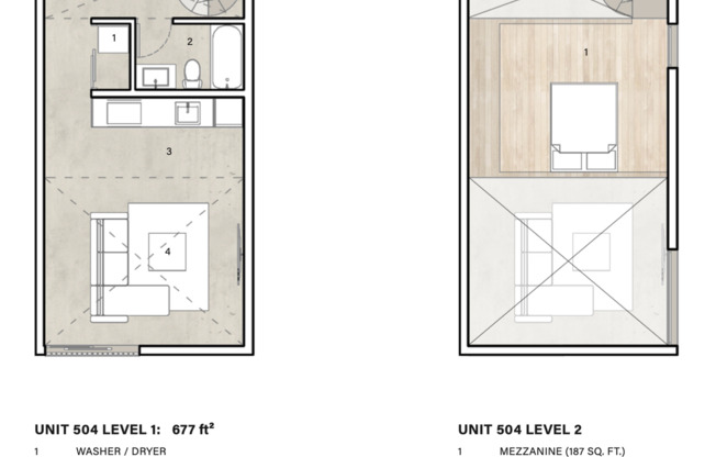 1 bed, 1 bath, 535 sqft, $2,995, Unit 504