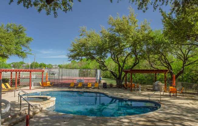 Swimming pool at Chisholm Place Apartments in Plano, TX