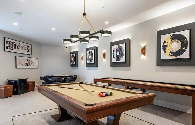 Game Room with Pool Table