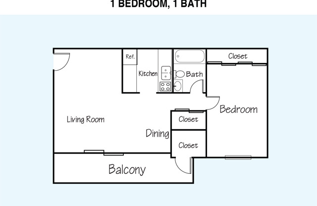 1 bed, 1 bath, 727 sqft, $1,382