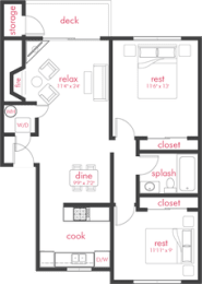 2 beds, 1 bath, 800 sqft, $1,875