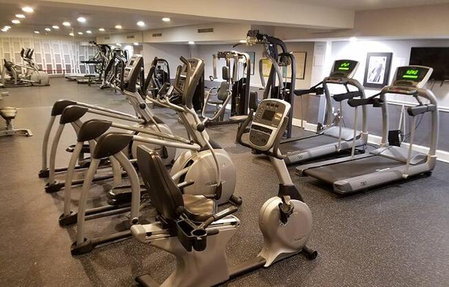 Fitness Center with Stationary Bike and Elliptical