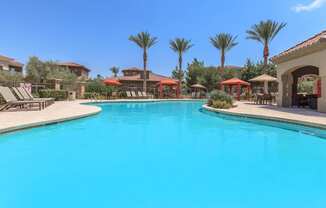 Pool side patio and sundeck at The Fairways by Picerne, Nevada