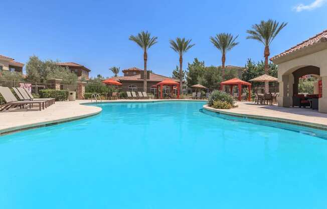 Pool side patio and sundeck at The Fairways by Picerne, Nevada