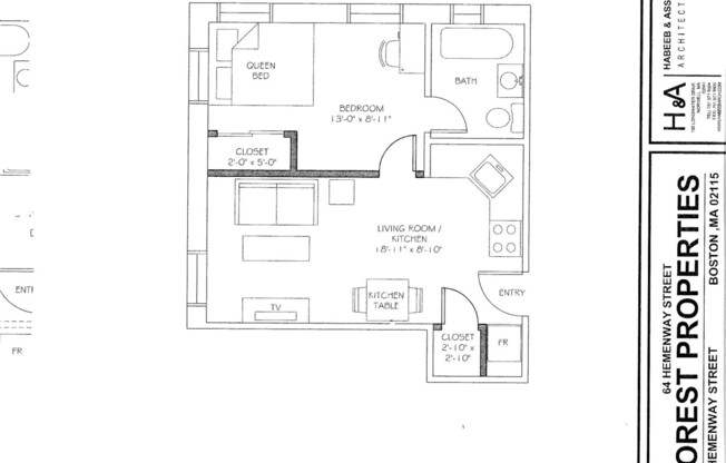1 bed, 1 bath, 350 sqft, $2,700, Unit 26
