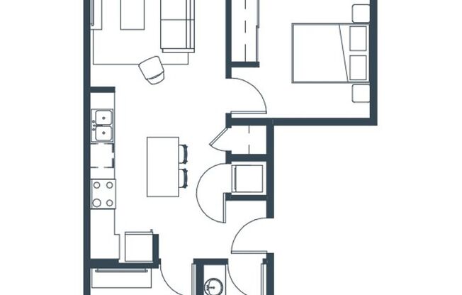 1 bed, 1 bath, 520 sqft, $3,125, Unit 401