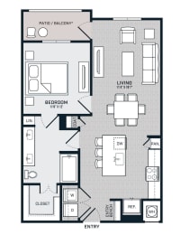 1 bed, 1 bath, 807 sqft, $1,390