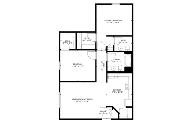 2 beds, 1.5 baths, $895, Unit 3850-104