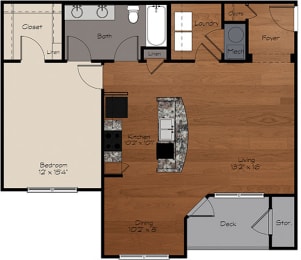 1 bed, 1 bath, 895 sqft, $1,454