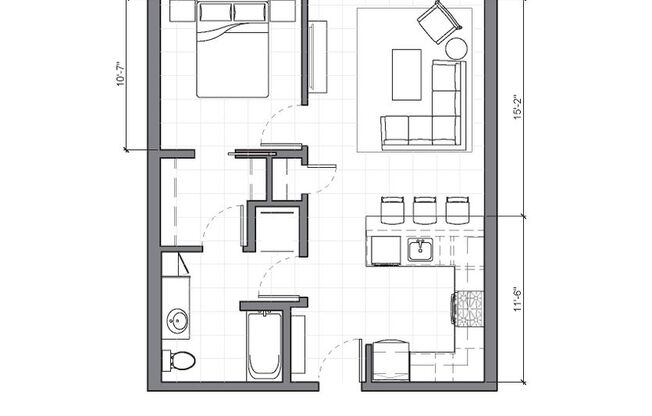 1 bed, 1 bath, 648 sqft, $2,295, Unit 406