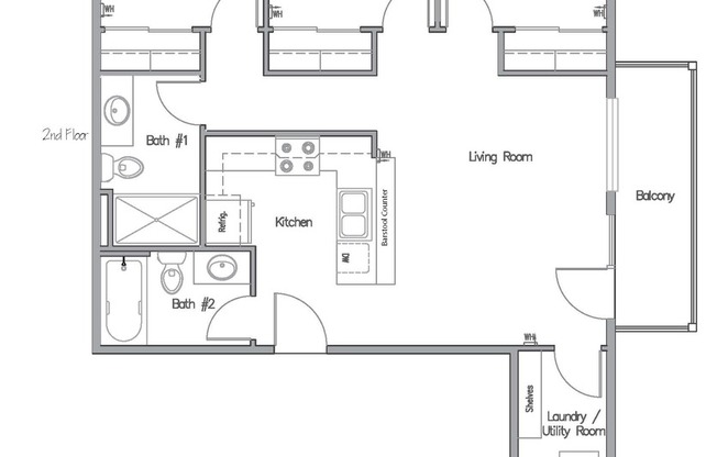 3 beds, 2 baths, 989 sqft, $2,325, Unit 27