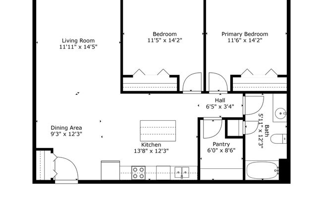 2 beds, 1 bath, 1,000 sqft, $1,199, Unit 1684 - 106