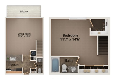 1 bed, 1 bath, 839 sqft, $1,249