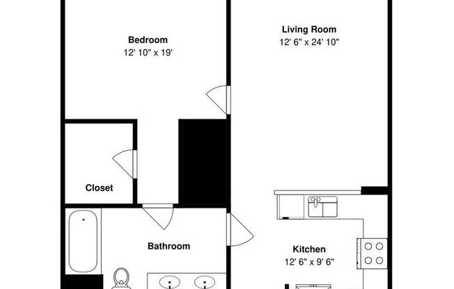 1 bed, 1 bath, $3,100