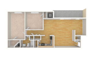 2 beds, 1 bath, 1,099 sqft, $1,728