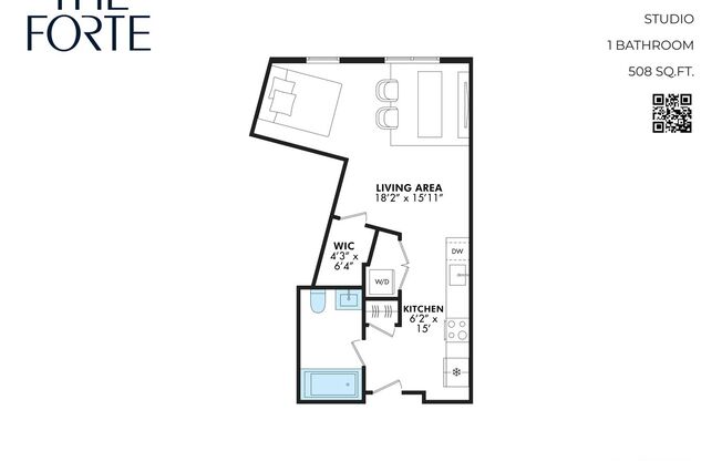Studio, 1 bath, 508 sqft, $2,249, Unit APT. 445