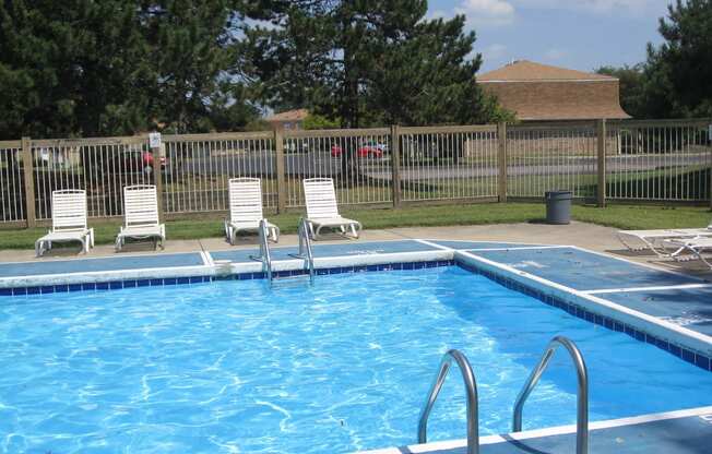 Poolside Relaxing Area at Ashley Village Apartments, Columbus, OH, 43232