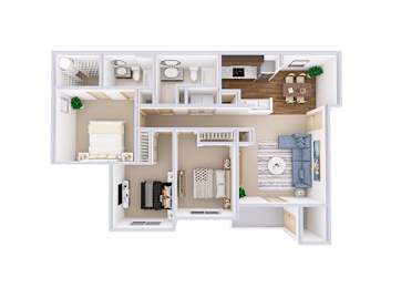 3 beds, 2 baths, 1,201 sqft, $2,198