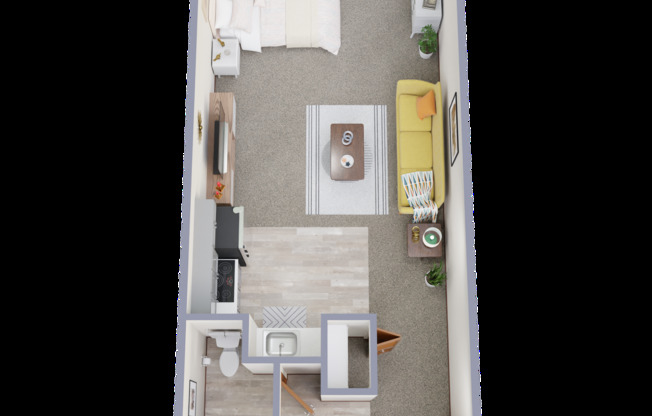 Studio, 1 bath, 419 sqft, $1,220, Unit 2226
