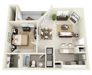 1 bed, 1 bath, 665 sqft, $1,169