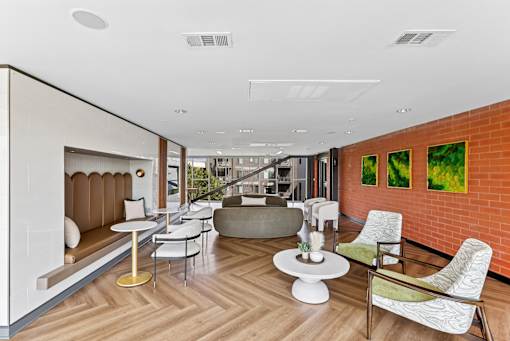 Clubroom with work from home spaces