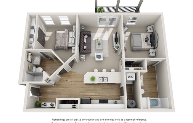 2 beds, 2 baths, 1,034 sqft, $1,625, Unit K-143