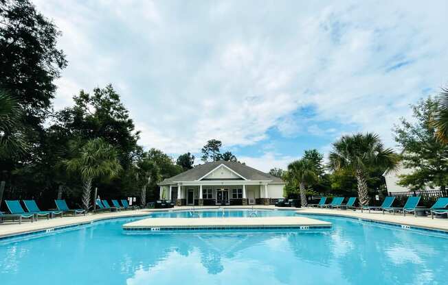 Resort-inspired pool at Oasis at Cedar Branch in Wilmington, NC