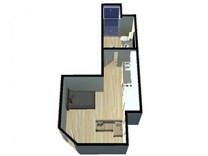 Studio, 1 bath, 238 sqft, $1,206
