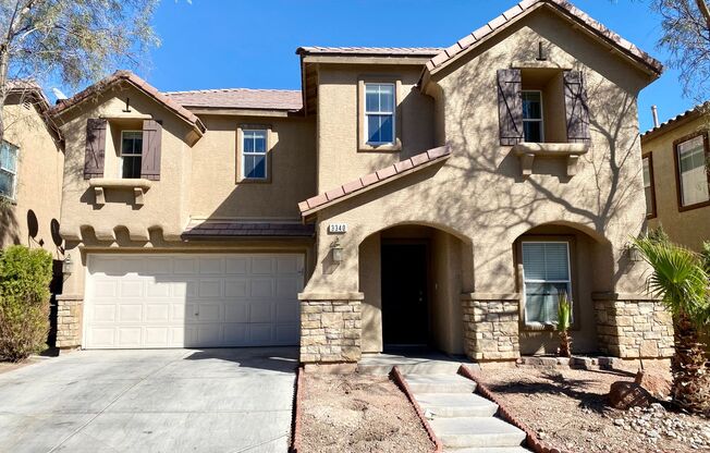 2 story home located in the community of Villas at Desert Breeze! 4 bedrooms 3 total bath located on Durango and Desert Inn. Hardwood flooring downstairs, easy to maintain backyard
