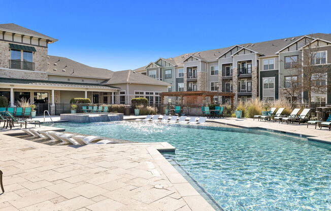 Extensive Resort Inspired Pool Deck at North Creek, Hutto, TX