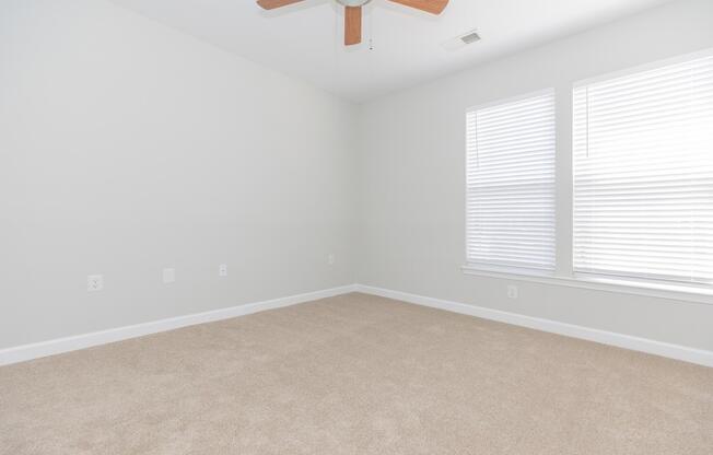 a room with a large window