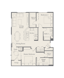 2 beds, 2 baths, 1,174 sqft, $3,820